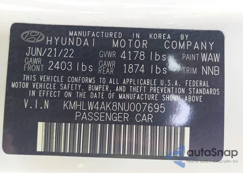 2022 Hyundai Elantra N из США, поврежденный, VIN KMHLW4AK8NU007695